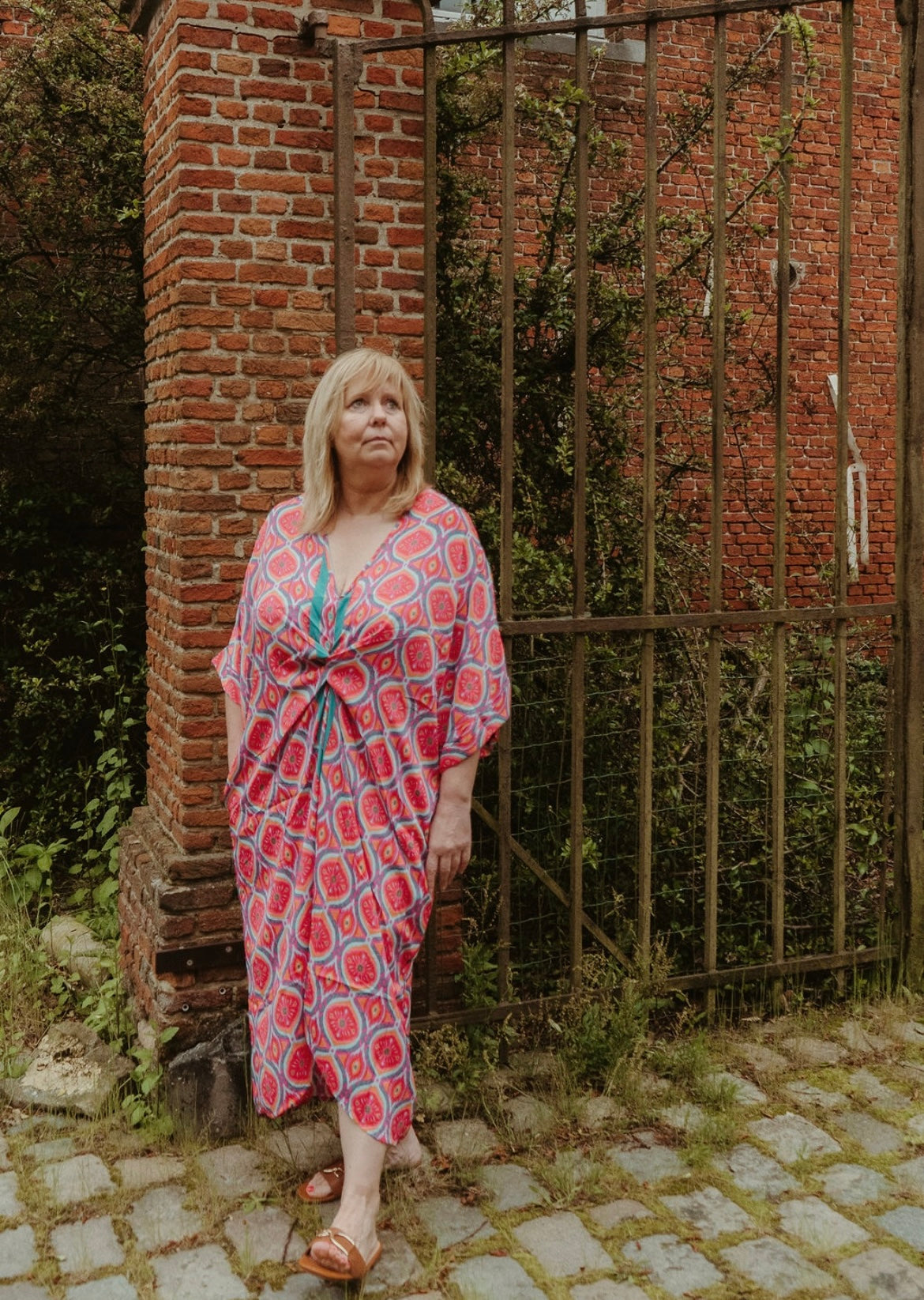 Lisa dress paars/roos MINI PRIJSJE