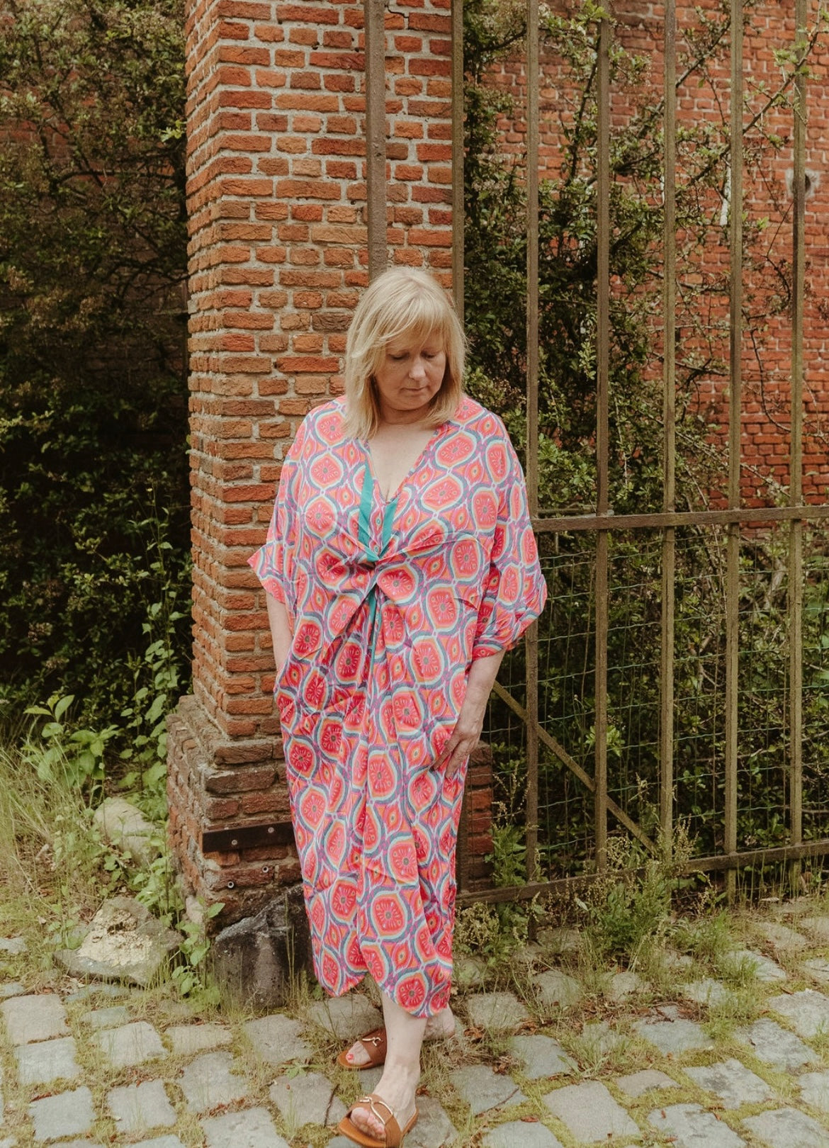 Lisa dress paars/roos MINI PRIJSJE