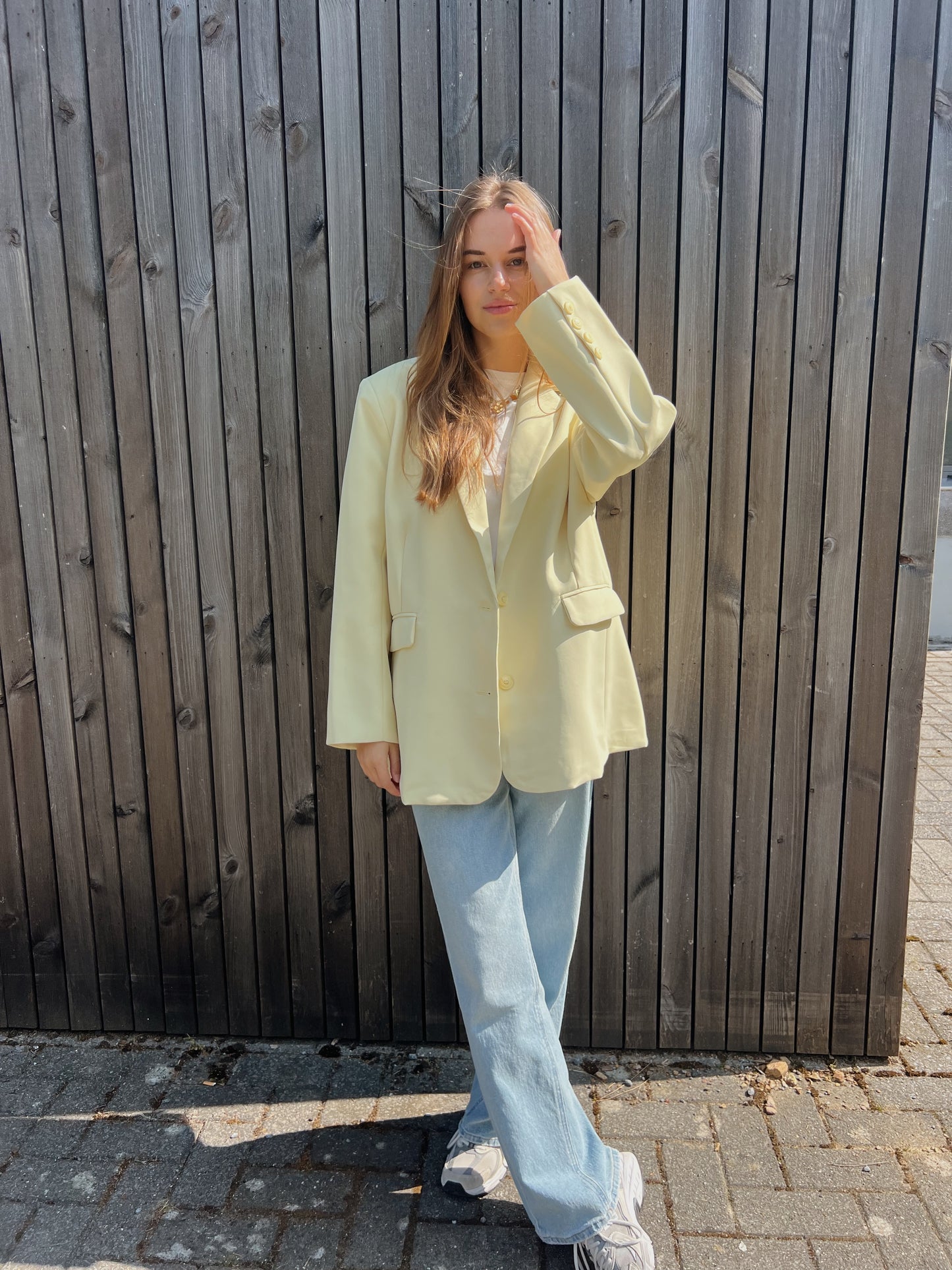 Georgia blazer geel