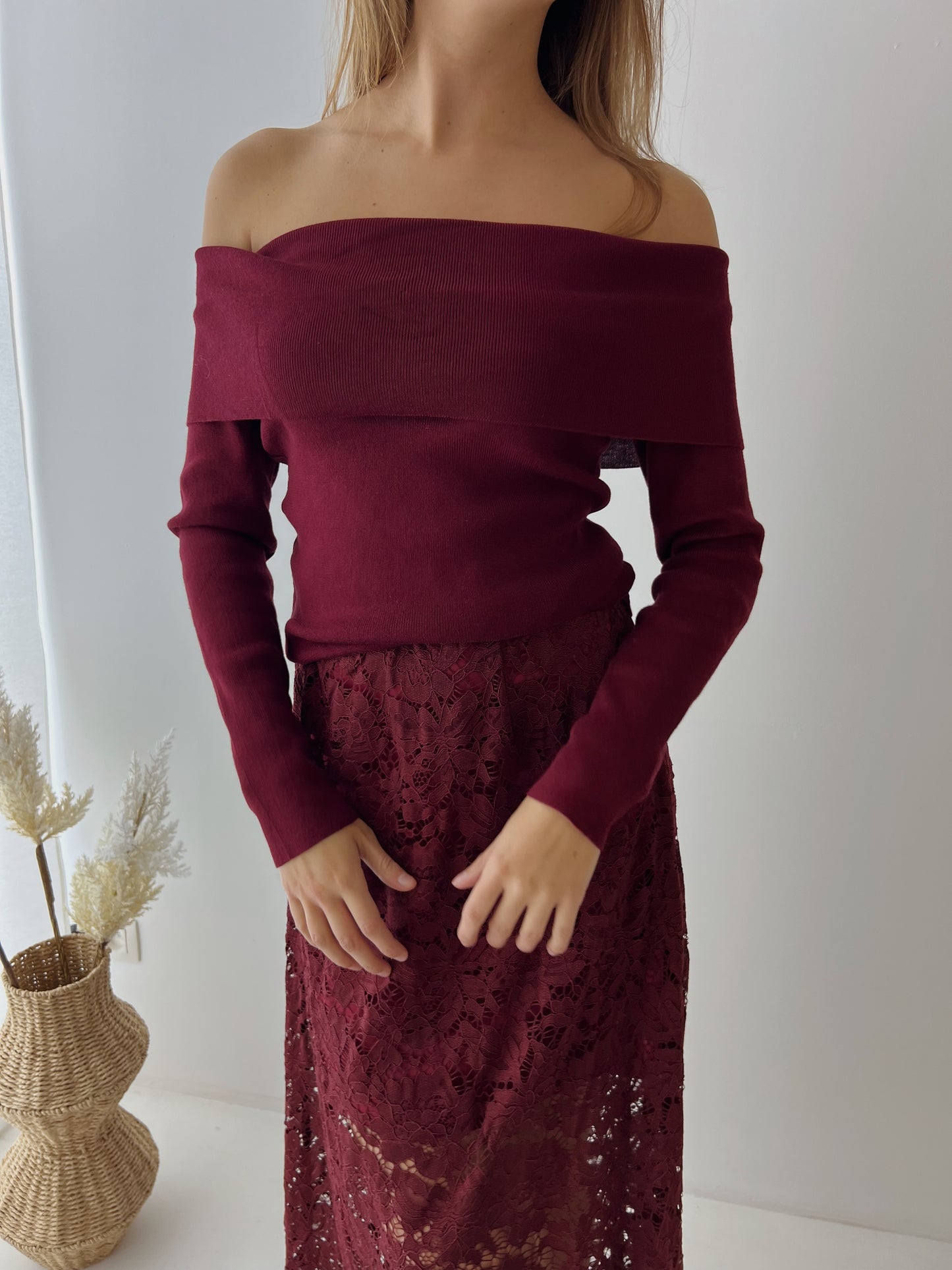 Alexia top bordeaux MINI PRIJSJE
