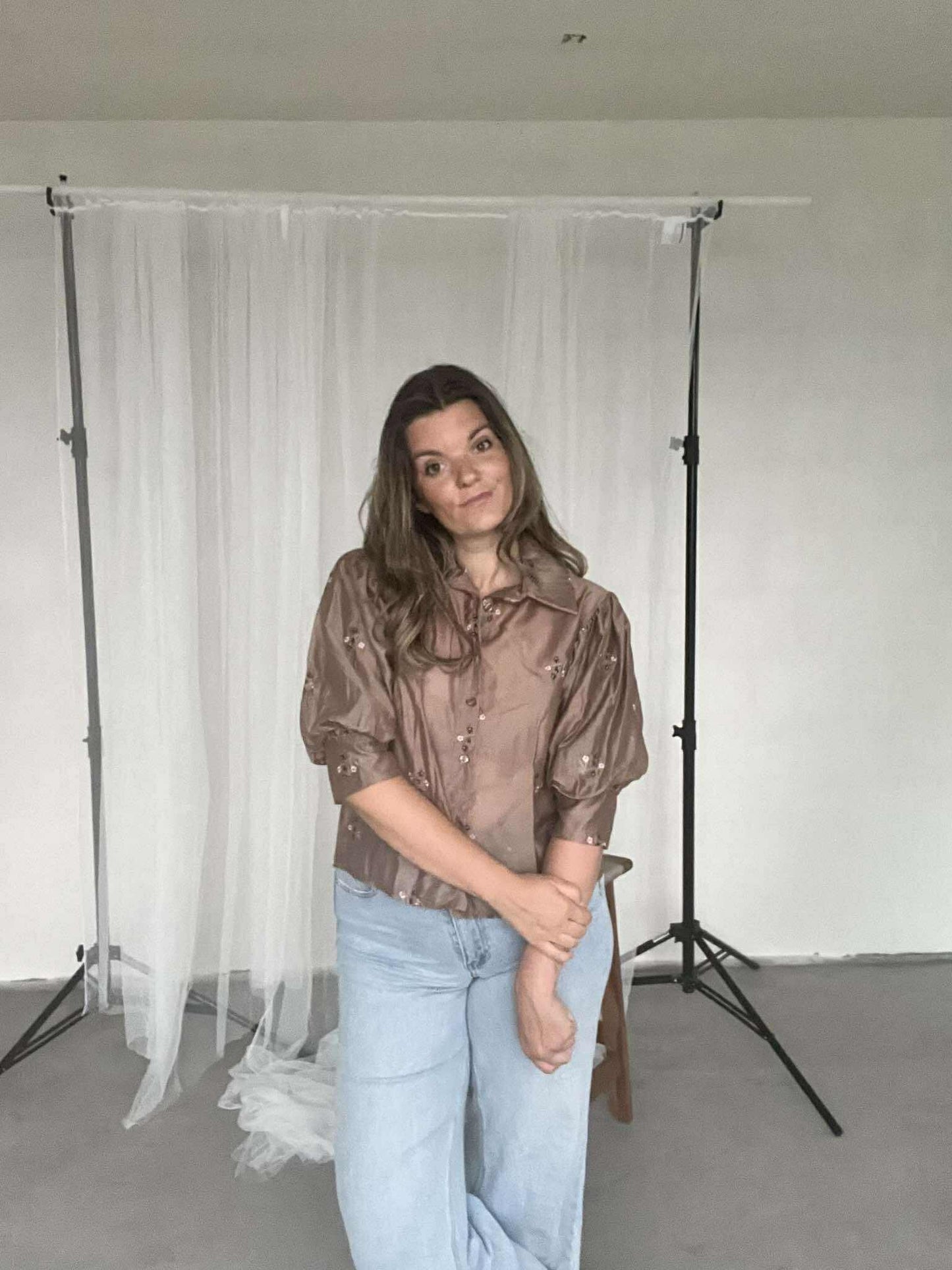 Vieve blousje camel  Sundown Collection
