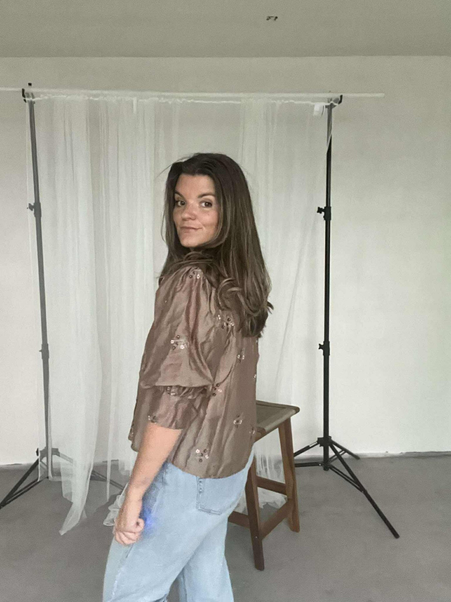 Vieve blousje camel  Sundown Collection