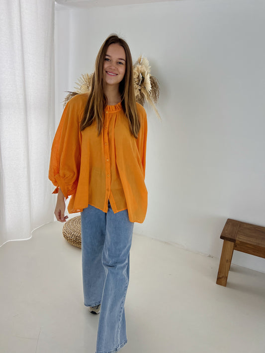 Aimee blouse oranje.     LAATSTE STUK